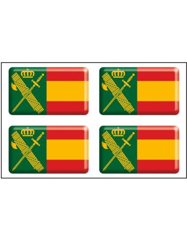 Pegatinas pack 4 Guardia Civil bandera España