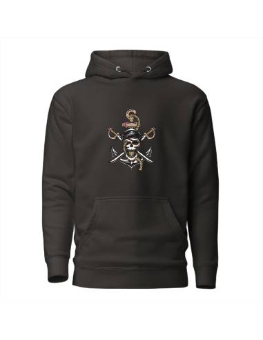 Sudadera con capucha Skull pirates with Sword & Anchor