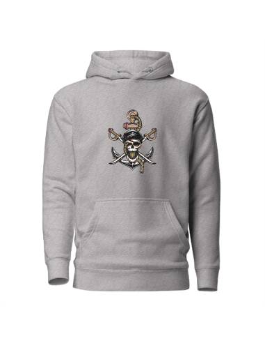 Sudadera con capucha Skull pirates with Sword & Anchor